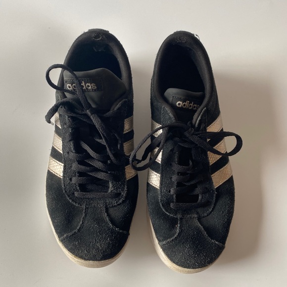 adidas Shoes - Adidas Black and Gold Sneakers Womens Size 8